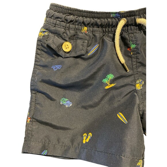 Polo Ralph Lauren‎ Boys Swim Trunks 3T Blue Beach Print Mesh Lined Elastic Waist - Picture 8 of 8